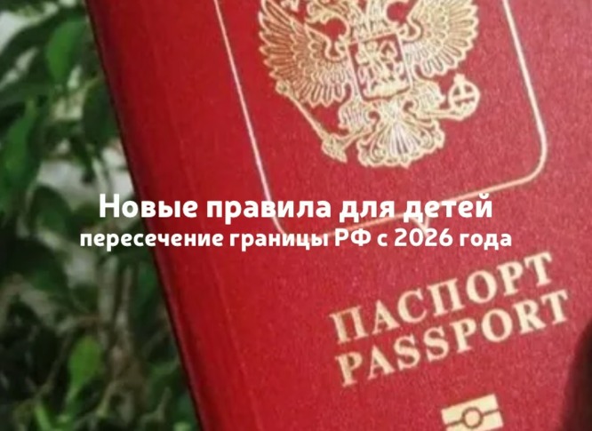 С 2026 года детям до 14 лет для выезда за пределы РФ нужен загранпаспорт