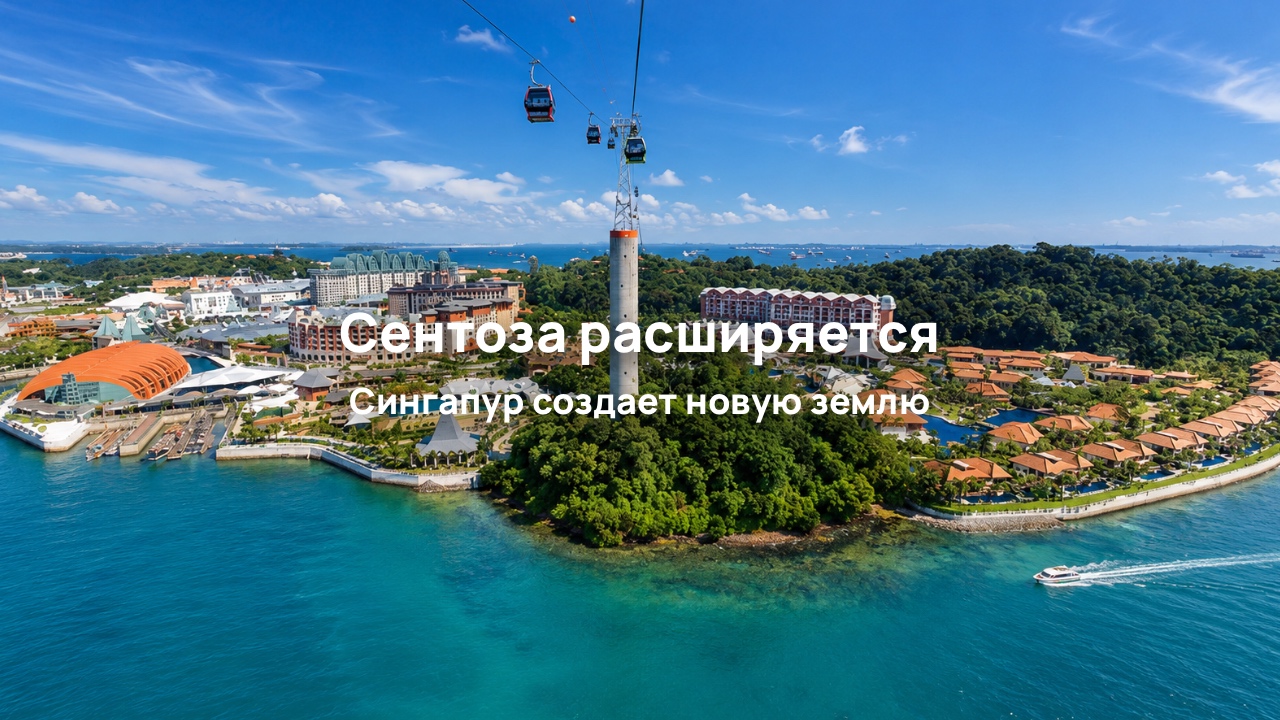 Сингапур расширяет Сентозу: крупнейший туристический проект Greater Sentosa