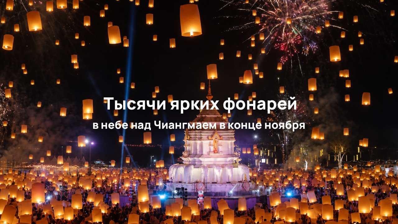 Chiang Mai CAD Khomloy Sky Lantern Festival 2026: тысячи фонарей в небе над Чиангмаем